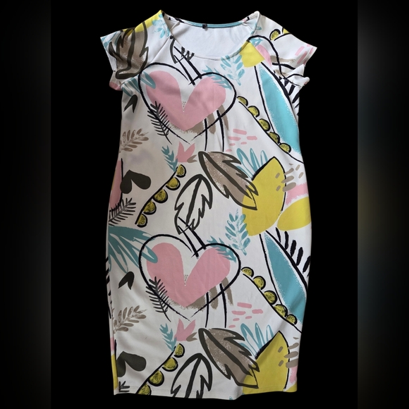 Love & Legend Dresses & Skirts - Love & Legend Dress Made In Canada Heart & Nature Print Womens 22in P2P